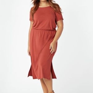 NWT JustFab MIDI Knit Dress Cinnamon XXL